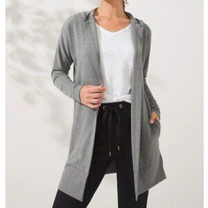 Soma Weekend Soft Gray Hooded Cardigan